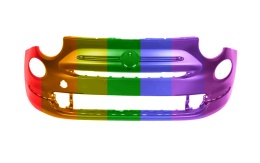 Fiat 500 (312) 07-14r LOUNGE zderzak przedni Każdy Kolor