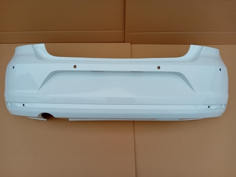 VW Polo 6R 6C 14-17r LIFT zderzak tylny biały LC9A